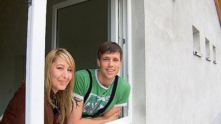 Gute Aussicht aus dem neuen Jugendklub: Katja Just und Nico Haschke