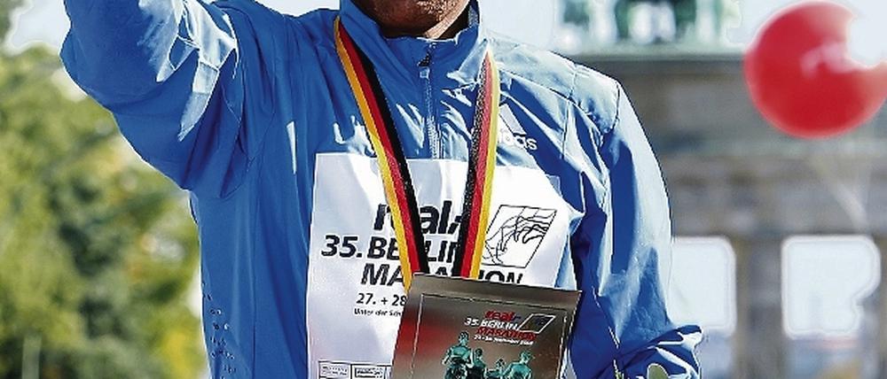 Weltrekordler. Haile Gebrselassie gewann 2008 den Berlin-Marathon.