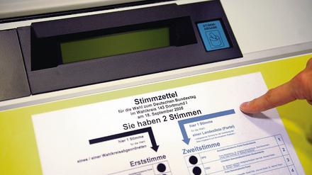 Votum per Knopfdruck: Die Computer sollen 2009 nicht zum Einsatz kommen.