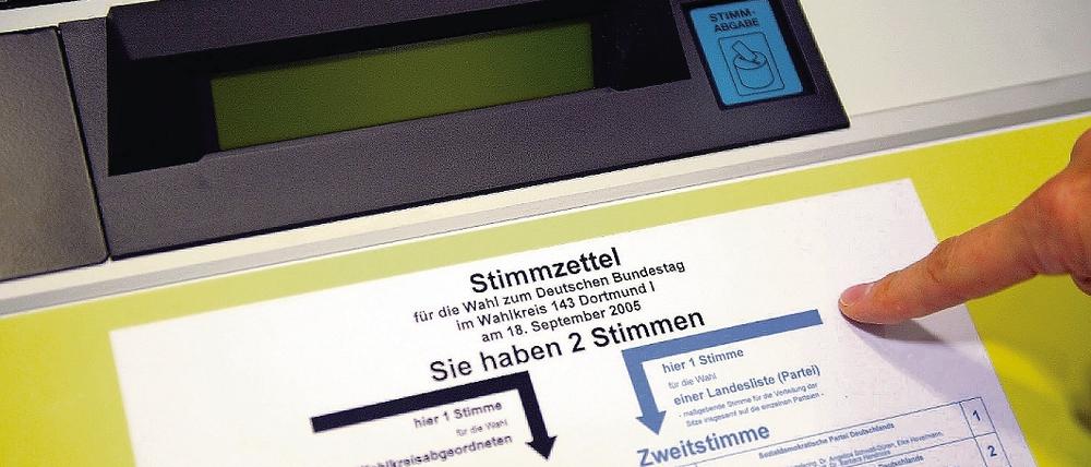 Votum per Knopfdruck: Die Computer sollen 2009 nicht zum Einsatz kommen.