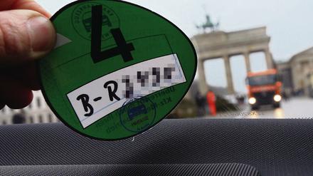 Grüne Plakette. Wer die nicht hat, darf nicht rein.