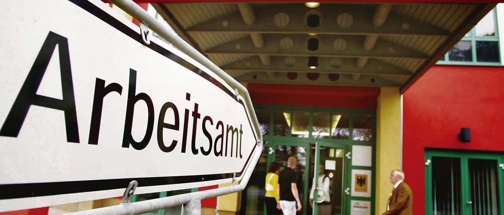 Der Andrang wird geringer: Immer weniger Brandenburger müssen zu den Arbeitsagenturen (hier in Bernau).