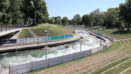 Der Eiskanal in Augsburg musste vergangene Woche wegen Wassermangels vorübergehend geschlossen werden.