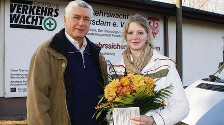 Sabrina Wille  1000. Teilnehmerin 2008 am Sicherheitstraining.