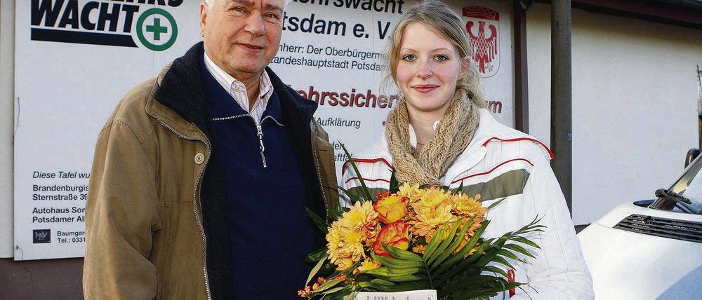 Sabrina Wille 1000. Teilnehmerin 2008 am Sicherheitstraining.