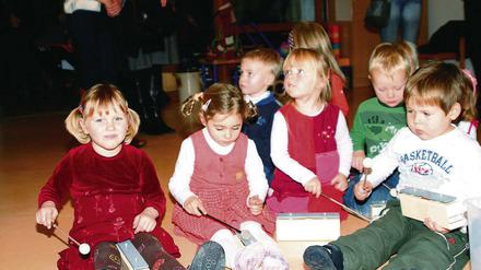 Das Weihnachtssingen hat Tradition in der Kita Mäuseburg.