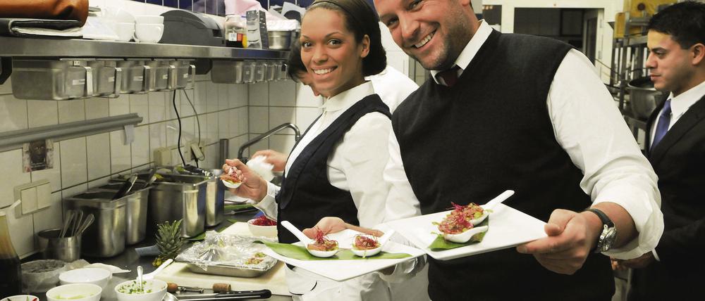 Voilà! Rebecca Lina und Björn Casapietra machten die Küche zur Bühne.