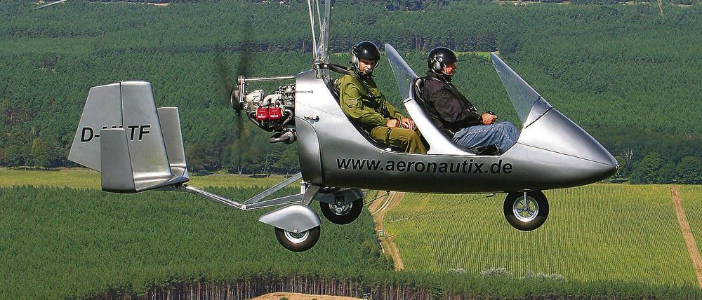 Unerlaubter Testbetrieb. Bis September erprobte Brandenburgs Polizei den Einsatz sogenannter Tragschrauber. Doch die durften gar nicht fliegen.