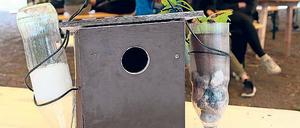 Wiederverwendet. Die Schüler bauten unter anderem Vogelhäuser.