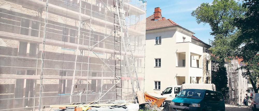 Neues Gesicht. Das erste Gebäude am Brauhausberg ist fertig saniert.