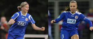 Die Zeit vergeht. Tabea Kemme (l.) debütierte 2008 in Turbines Erstligateam und erzielte prompt Tore - LIa Wälti kam 2013 nach Potsdam und übernahm auf dem Feld Regie.