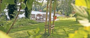 Ungestörte Idylle. In einigen Gärten am Griebnitzsee erinnert nichts mehr an den früheren Postenweg der DDR-Grenzer.