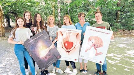 Gut geworben. Einige der Schüler, die mit Anne Voß die Aktion gestartet haben.