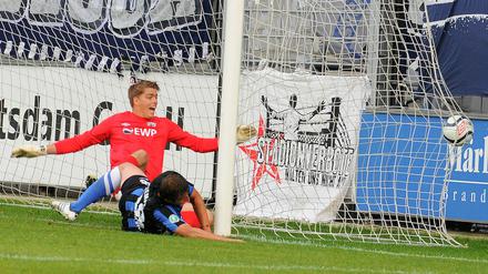 Marcel Ziemer erziehlte das 1:0 für Saarbrücken beim SV Babelsberg 03.