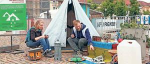 Hilfe in Not. „Ärzte ohne Grenzen“ zeigen ihre Arbeit auf dem Luisenplatz.