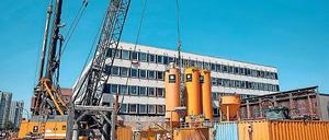Baustelle. Seit Oktober 2017 wird am Garnisonkirchenturm gebaut.