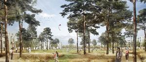 Erster Platz: Die Grünanlage in der Mitte des neuen Wohn- und Sozialquartiers in Krampnitz wurde in Anspielung auf den New Yorker "Central Park" entworfen. 