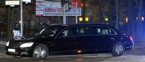 Dieses Auto brachte den israelischen Ministerpräsidenten Benjamin Netanjahu am Mittwochabend in die Berliner Innenstadt.