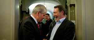 Hans-Jürgen Scharfenberg (Linke), und OB Jann Jakobs (SPD).