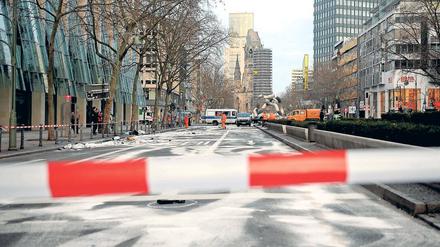 Tatort. Die Berliner Tauentzienstraße nach dem tödlichen Unfall 2016.
