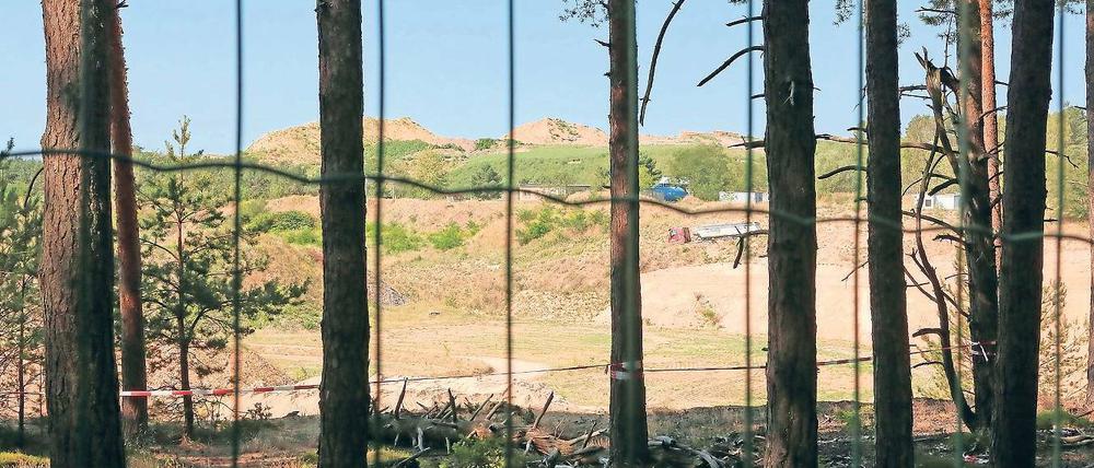 Müll in der Kiesgrube? Auf dem Areal des Kiestagebaus soll nach den Plänen der BZR die zweitgrößte Bauschuttdepnie Brandenburgs entstehen.