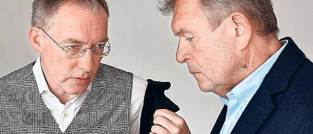 In der Defensive. Victor Stimming (r.) und sein Anwalt Robert Unger.