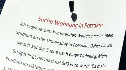 Die Suche nach der geeigneten Wohnung gestaltet sich für Studierende in Potsdam schwierig. 