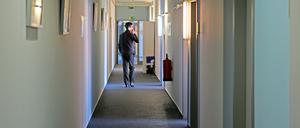 Media Tech Hub Medienstadt Babelsberg: Der Wettbewerb um Büroflächen in der Potsdamer Medienstadt läuft noch bis Ende Januar. Interessierte konnten Räume besichtigen.