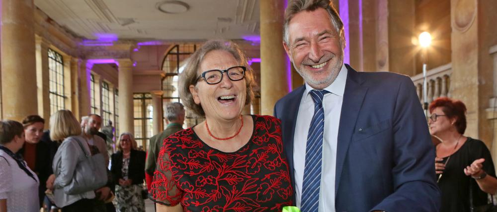 Verabschiedung von Dr. Andrea Palent, der Intendantin der Musikfestspiele Potsdam Sanssouci und Geschäftsführerin des Nikolaisaals, durch den OB Jann Jakobs. 