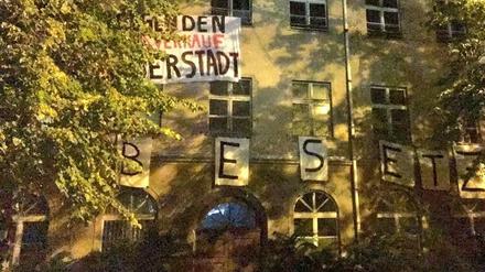 Das Haus an der Ecke Gutenberg-/ Hebbelstraße wurde am Freitagabend besetzt und noch in der Nacht geräumt.