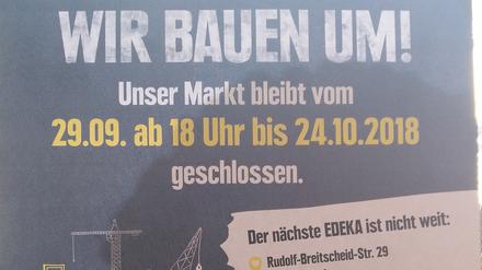 Im Edeka in der Brandenburger Straße stehen Umbaumaßnahmen an.