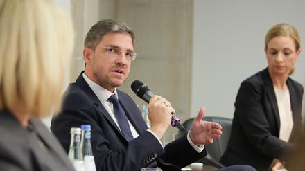 Mike Schubert (SPD) beim PNN-Talk zur Stichwahl im NH Hotel Potsdam.
