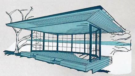 Der Dezember im Kalender "Zwischenmoderne": Der Musikpavillon am Luftschiffhafen (1932) von Reinhold Mohr. Er wurde 2011 saniert.