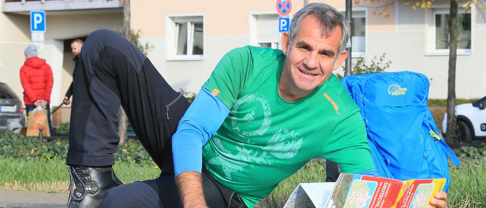 Thair Abud wandert durch bis nach Südafrika. Gerade ist er in Potsdam