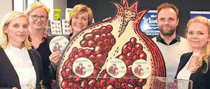Wiederkennung dank Apfel. Jana Neitzel (Mitte) stellte das Konzept vor.
