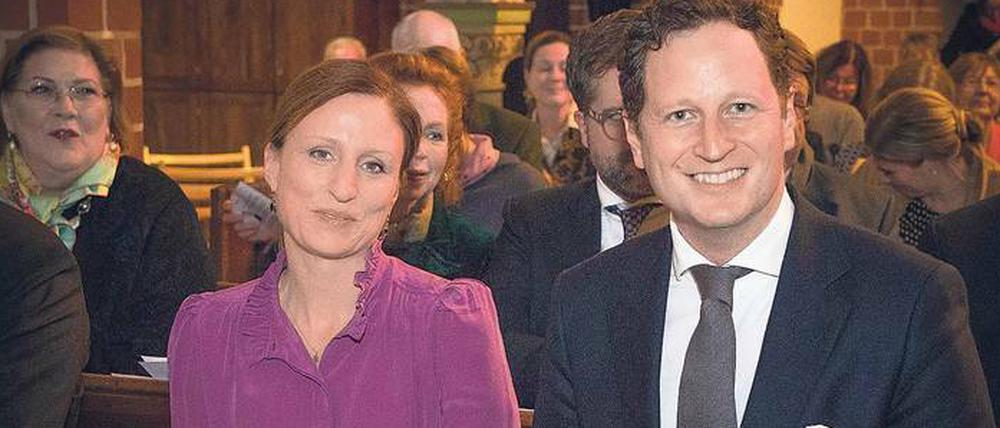 Prinzessin Sophie von Preußen und Georg Friedrich Prinz von Preußen in der Oberlinkirche.