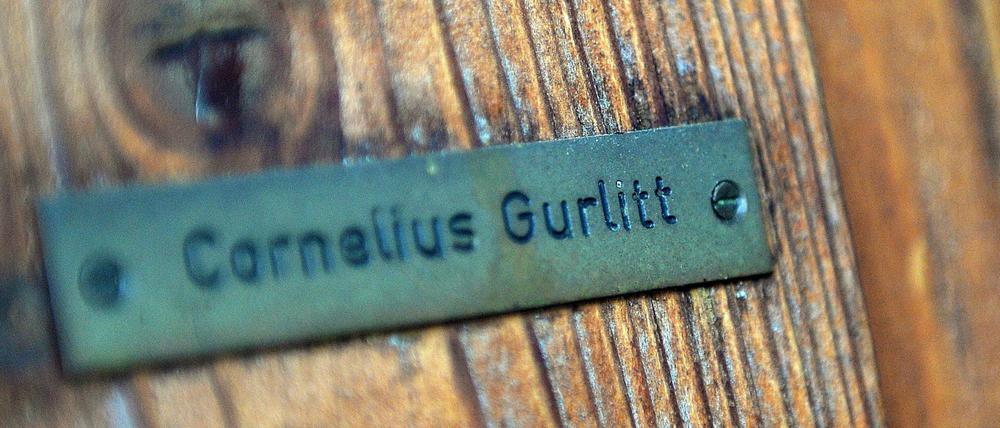 Kunsträuber? Das Namensschild von Cornelius Gurlitt an der Tür seines Hauses in Salzburg.