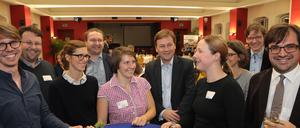 Neun von 19 neu berufenen Professuren an der Universität Potsdam sind mit Frauen besetzt. Gestern wurden sie feierlich von Uni-Präsident Oliver Günther (3.vr) empfangen. 