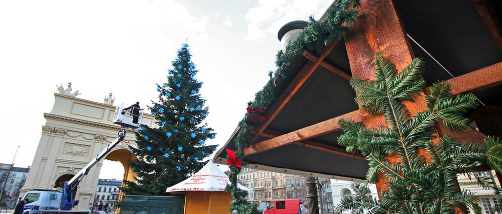 Der Potsdamer Weihnachtsmarkt in der Brandenburger Straße wird am 26. November eröffnet.
