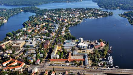 Nobler Wohnort. Die Berliner Vorstadt in Potsdam aus der Luft.