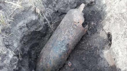 Diese Fliegerbombe wurde nun in der Döberitzer Heide gesprengt.