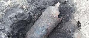 Diese Fliegerbombe wurde nun in der Döberitzer Heide gesprengt.