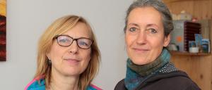 Sabina Frank und Hortense Lademann (v.l.) von der AIDS-Hilfe Potsdam.
