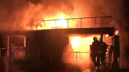 Brand der Seesauna des Inselhotels Hermannwerder am 2.12.2018