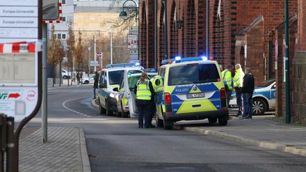 Die Hauptpost in Frankfurt (Oder) wurde vorübergehend gesperrt.