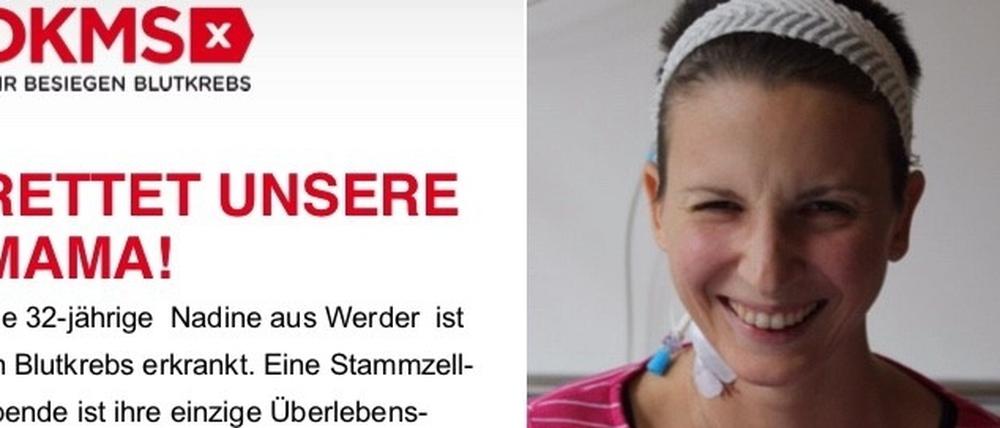 Der Aufruf zur Registrierung für eine Stammzellenspende.