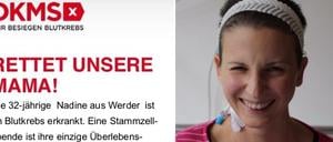 Der Aufruf zur Registrierung für eine Stammzellenspende.