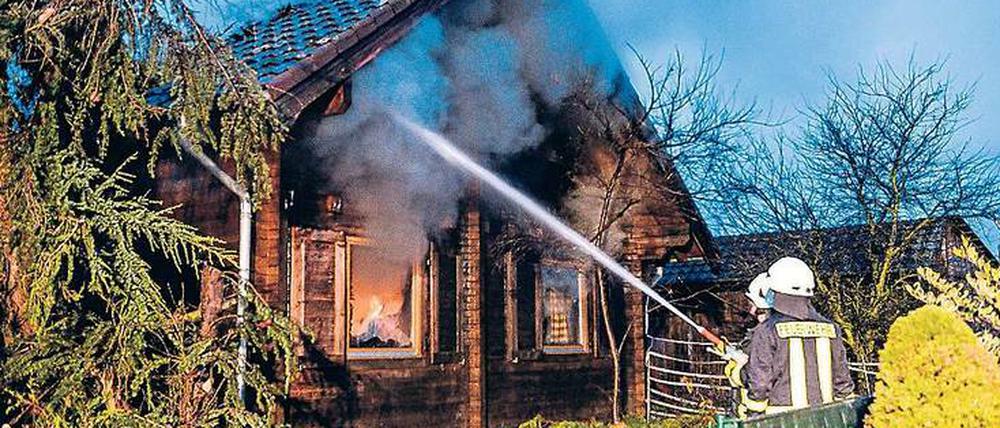 Der Unglücksort. Warum das Haus in Brand geriet, ist unklar.