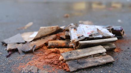Die Stadtentsorgung hat schon am frühen Neujahrsmorgen mit dem Beseitigen des Silvestermülls angefangen – man rechnet mit insgesamt 15 Tonnen. Zunächst waren große Plätze und Hauptverkehrsstraßen dran. Bis Ende der Woche sollen alle Straßen sauber sein, dann folgen die Grünflächen. 22 Mitarbeiter waren an Neujahr zusätzlich im Einsatz, so ein Sprecher.