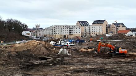 Baustelle nördliche Speicherstadt Potsdam: Blindgänger gefunden. Am 17. Januar 2019 soll die Weltkriegsbombe entschärft werden.
